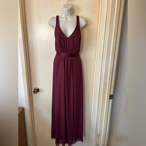 Vera Wang Cranberry Maxi Dress size 4